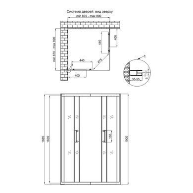 фото Душевая кабина Qtap Taurus CRM1099SC6 90х90 см, стекло Clear 6 мм покрытие CalcLess, без поддона