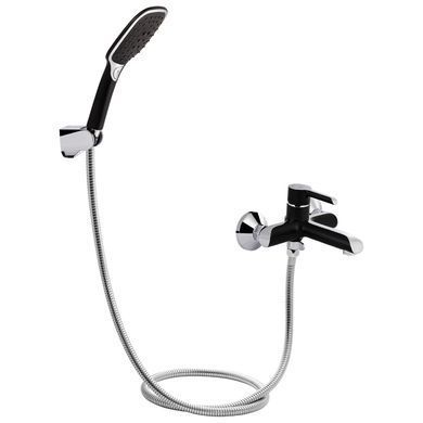 фотографія Змішувач для ванни Qtap Grand (з душовим гарнітуром) QTGRABCR006 Chrome/Black