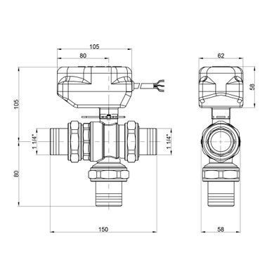 фотографія Кран кульовий зонний Icma 1" 1/4 №343