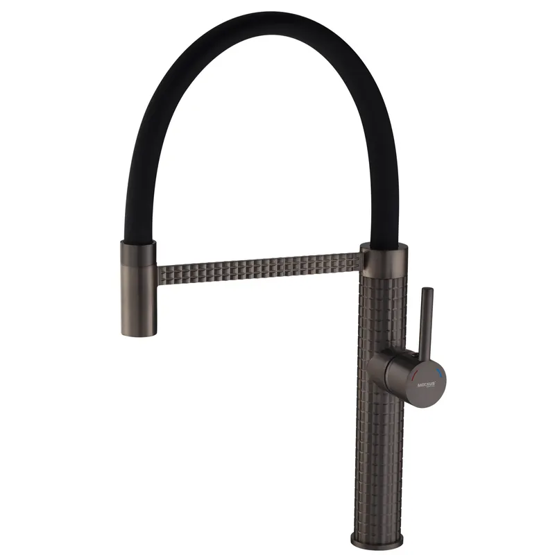 фото Змішувач для кухні Mixxus Premium Oliwer 017 GRAPHITE REFL.BLACK (MI6967)