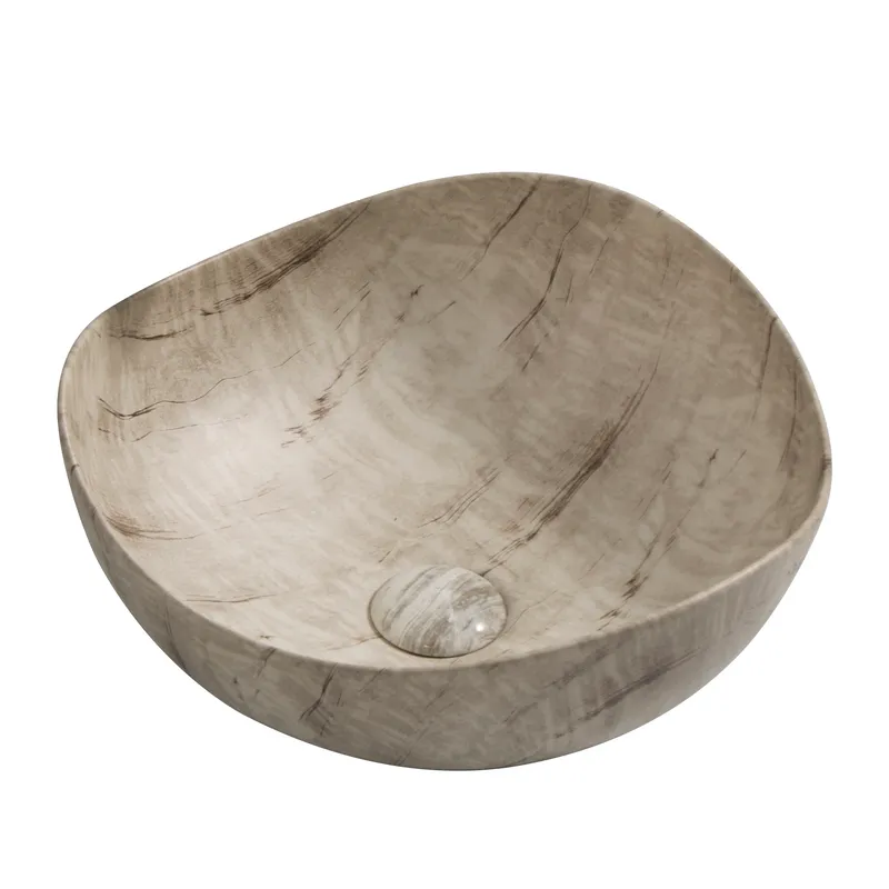 фото Раковина накладна Mixxus Premium WAVE-0103 MARBLE 380х380х170mm (MP6532)
