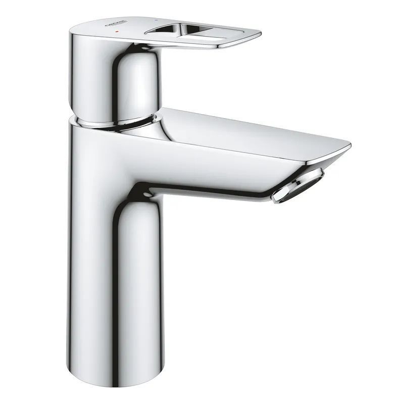 фото Однорычажный смеситель для раковины M-Size Grohe BauLoop New с нажимным донным клапаном (23886001)