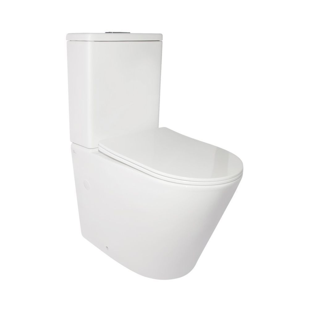 фото Унитаз-компакт Qtap Stork/Swan безободковый с сиденьем Soft-close QT15222179W