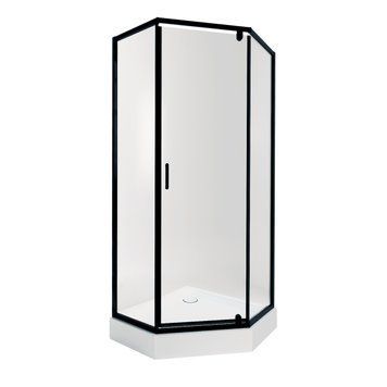 фото Набор Qtap душевая кабина Scorpio BLA10995-AC6 Clear 2120x900x900 мм + поддон Diamond 309912 90x90x12 см с сифоном