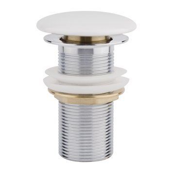 фотографія Донний клапан для раковини Qtap F008 70х70х120 White
