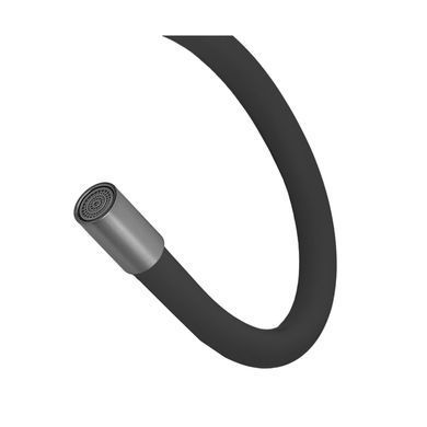 фото Змішувач для кухні з силіконовим виливом Champion EZA-011 Graphite REFL.Black з нерж.сталі (вилив чорний) (MX9555)