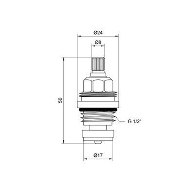 фото Кран-букса для смесителя Lidz Repair 03101 1/2 резина LDREP0310134814