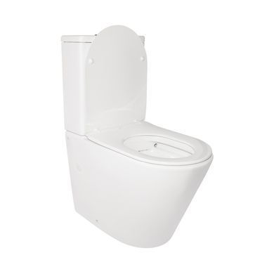 фото Унитаз-компакт Qtap Stork/Swan безободковый с сиденьем Soft-close QT15222179W