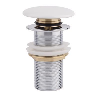 фото Донный клапан для раковины Qtap F008 70х70х120 White