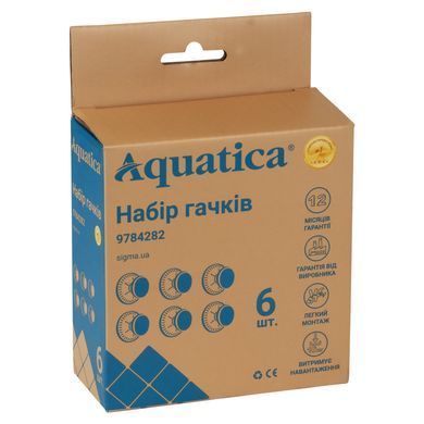 фото Гачки на вакуумних присосках s42 &Oslash;40&times;40мм чорний/білий (6шт) AQUATICA (9784282)