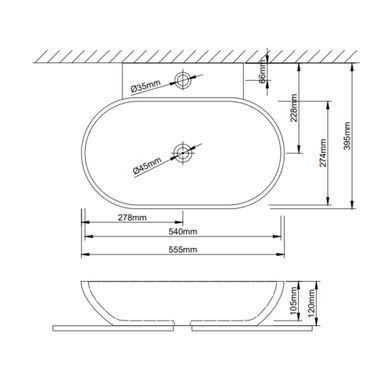 фото Раковина Qtap Cardinal 565х400х130 White QT0411K177WN