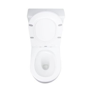 фотографія Унітаз підлоговий Qtap Grand Ultra Quiet безобідковий з сидінням Soft-close WHITE QT26228301W