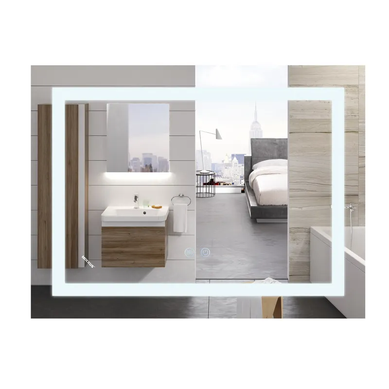 фото Дзеркало MIXXUS WARM MR12-70x50-REVERSE з LED Touch, Anti-fog, димером, рег. яскравості (MI6670)