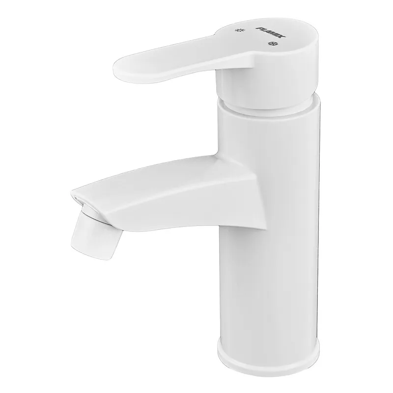 фото Змішувач для умивальника PLAMIX SERGIO-001 WHITE (без підведення) (Колір білий) (PM0028)