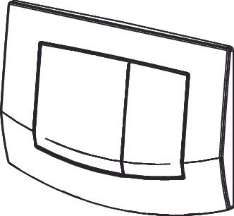 фото Панель смыва унитаза TECEambia, рамка хром глянцевый, клавиши хром матовый, система двойного смыва