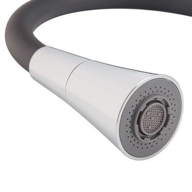 фото Змішувач для кухні Mixxus Premium Matis 011-T (NUT) Refl.Black (Колір хром+силік.вилив чорний) (MI8266)
