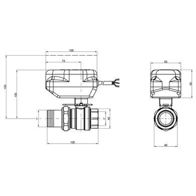 фотографія Кран кульовий зонний Icma 1" №341