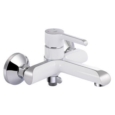 фото Смеситель для ванны Qtap Grand (c душевым гарнитуром) QTGRAWCR006 Chrome/White