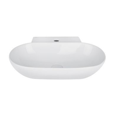 фото Раковина Qtap Cardinal 565х400х130 White с донным клапаном QT0411K177W