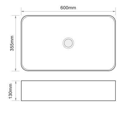 фото Раковина накладна Mixxus Premium QUADRO-0106 600х355х130mm (MP6523)