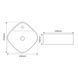 Раковина накладна MIXXUS PREMIUM WAVE-0201 MARBLE 430х430х150mm з отвором під змішувач (MP6536)