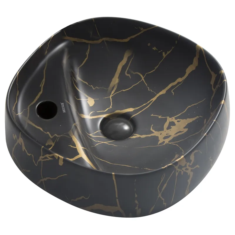 фото Раковина накладна MIXXUS PREMIUM WAVE-0201 MARBLE 430х430х150mm з отвором під змішувач (MP6536)