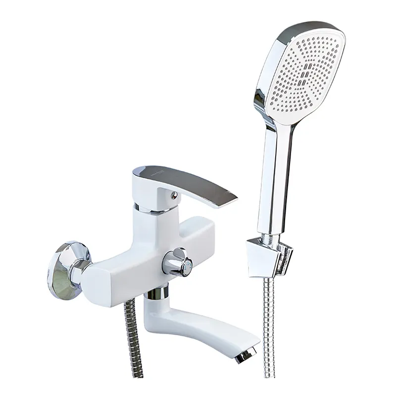 фотографія Змішувач для ванної Mixxus Magnum 009 (Euro) White-Chrome (MI6203)