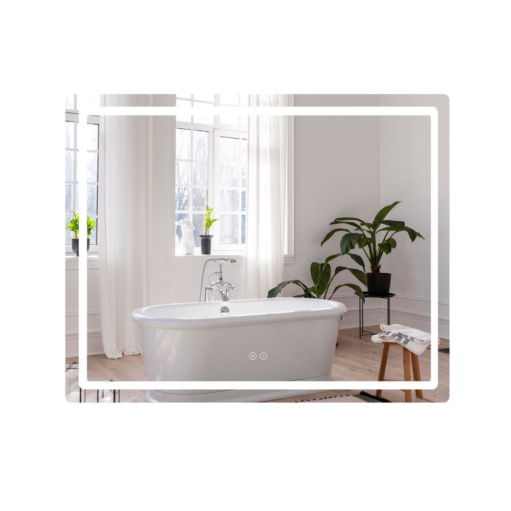 фото Зеркало Qtap Mideya (DC-F910) 1000х800 с LED-подсветкой Touch, с антизапотеванием, диммером QT2078F910W