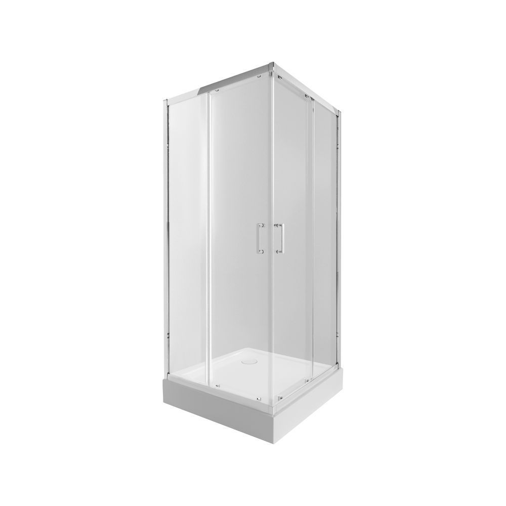 фото Набор Qtap душевая кабина Taurus CRM1099SC6 Clear 2020x900x900 мм + поддон Tern 309912C 90x90x12 см с сифоном