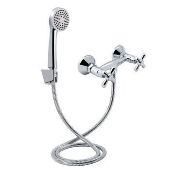 фото Смеситель для душа Lidz Dominox 363 двухвентильный (с душевым гарнитуром) (k35) LDDOM363CRM35107 Chrome