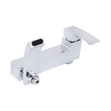 фото Смеситель для ванны Qtap Swan Cascada с поворотным изливом (c душевым гарнитуром) QTSWA260CRM45565 Chrome