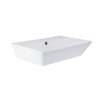 фотографія Раковина Qtap Virgo 600x420x140 White з донним клапаном QT18112253W