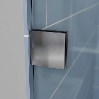 фото Двері у нішу розсувні KOER SR SD06-140x220-TR-07 прозоре скло EASY CLEAN 8мм графіт (KR5369)