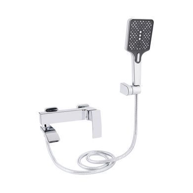 фото Смеситель для ванны Qtap Swan Cascada с поворотным изливом (c душевым гарнитуром) QTSWA260CRM45565 Chrome