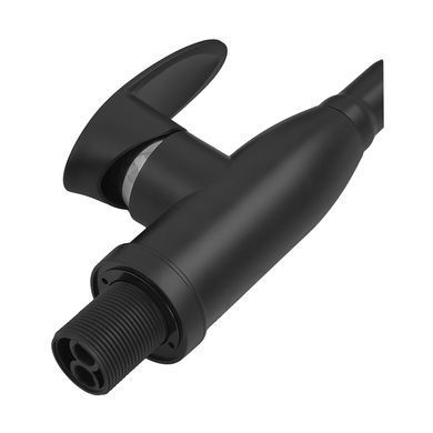 фото Змішувач для кухні PLAMIX CEZAR-011-B SET MATTE BLACK REFL.BLACK з силіконовим виливом, з підведенням (PM0719)