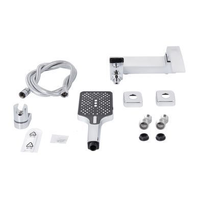 фото Смеситель для ванны Qtap Swan Cascada с поворотным изливом (c душевым гарнитуром) QTSWA260CRM45565 Chrome