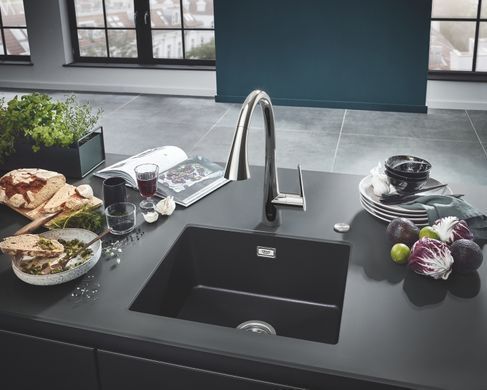 фото Змішувач для кухні з висувним виливом Grohe Zedra (32294002)