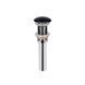 Комплект Qtap Tern: Раковина накладная прямоугольная 475х370х140 мм Matt Black + Донный клапан PU03