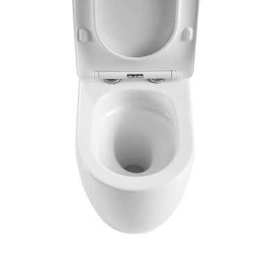 фотографія Унітаз підлоговий Qtap Robin New Ultra Quiet безобідковий з сидінням Soft-close WHITE QT13226083AW