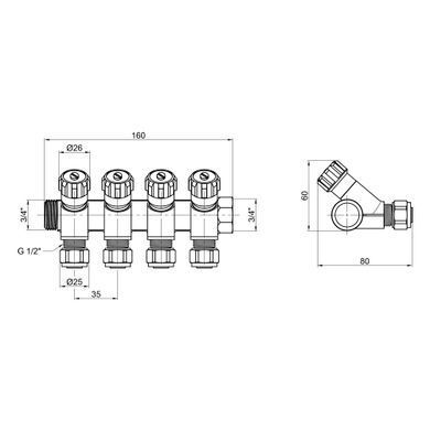 фотографія Колектор SD Plus 3/4" 4 виходи SD230W4