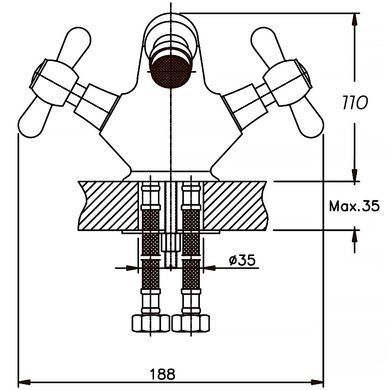 фотографія Змішувач для біде Haiba DOMINOX 162 (HB0074)