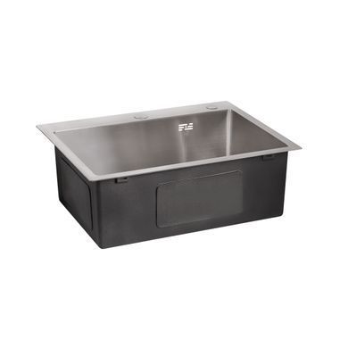 фотографія Мийка для кухні інтегрована Lidz Handmade H5845 (LDH5845BRU35384) Brushed Steel 3,0/1,0 мм