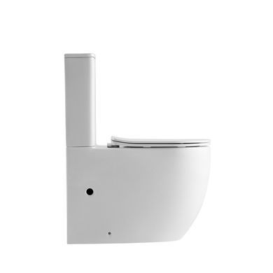 фотографія Унітаз підлоговий Qtap Robin New Ultra Quiet безобідковий з сидінням Soft-close WHITE QT13226083AW