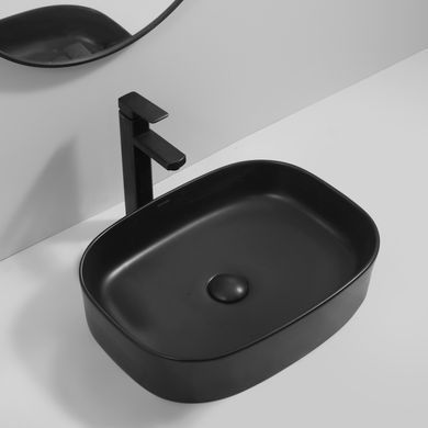 фото Раковина накладна Mixxus Premium BEVEL-0103 BLACK 510х370х120mm (MP6520)