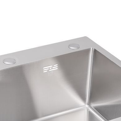 фотографія Мийка для кухні інтегрована Lidz Handmade H5845 (LDH5845BRU35384) Brushed Steel 3,0/1,0 мм