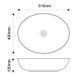 Раковина накладна Mixxus Premium ELLIPSE-0102 515х400х130mm (MP6551)