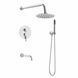 Смеситель для душа PERLA "SMART" встр. круглый Сатин/нержавеющая сталь 3 реж. PSS7804