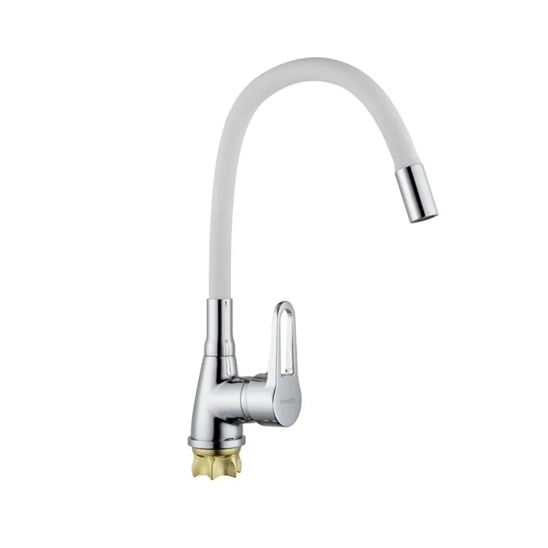 фото Змішувач для кухні з силіконовим виливом Champion Sop 014-045 (Nut) Refl.White (MI6362)