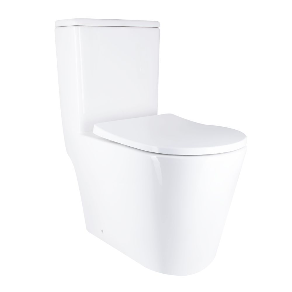 фото Унитаз-моноблок напольный Qtap Swan Ultra Quiet безободковый с сиденьем Soft-Close WHITE QT16226080AW
