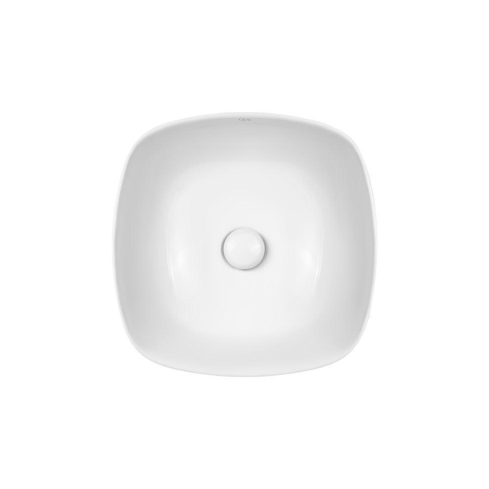фото Раковина-чаша Qtap Kolibri 400х400х140 White с донным клапаном QT10117040TW